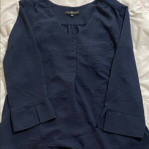 Fred David Deep Blue Blouse